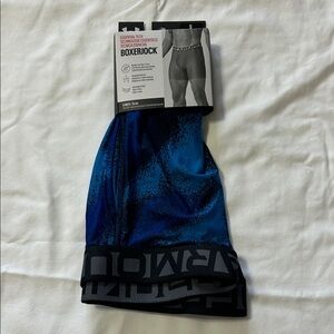Under Armour Men's Essential Tech Multi Blue Boxerjock 6” Small NWT
